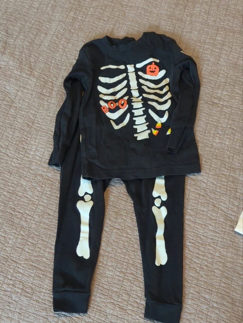18 Months Fall Outfits - Halloween pj's, Thanksgiving PJ's & Tulle Dress